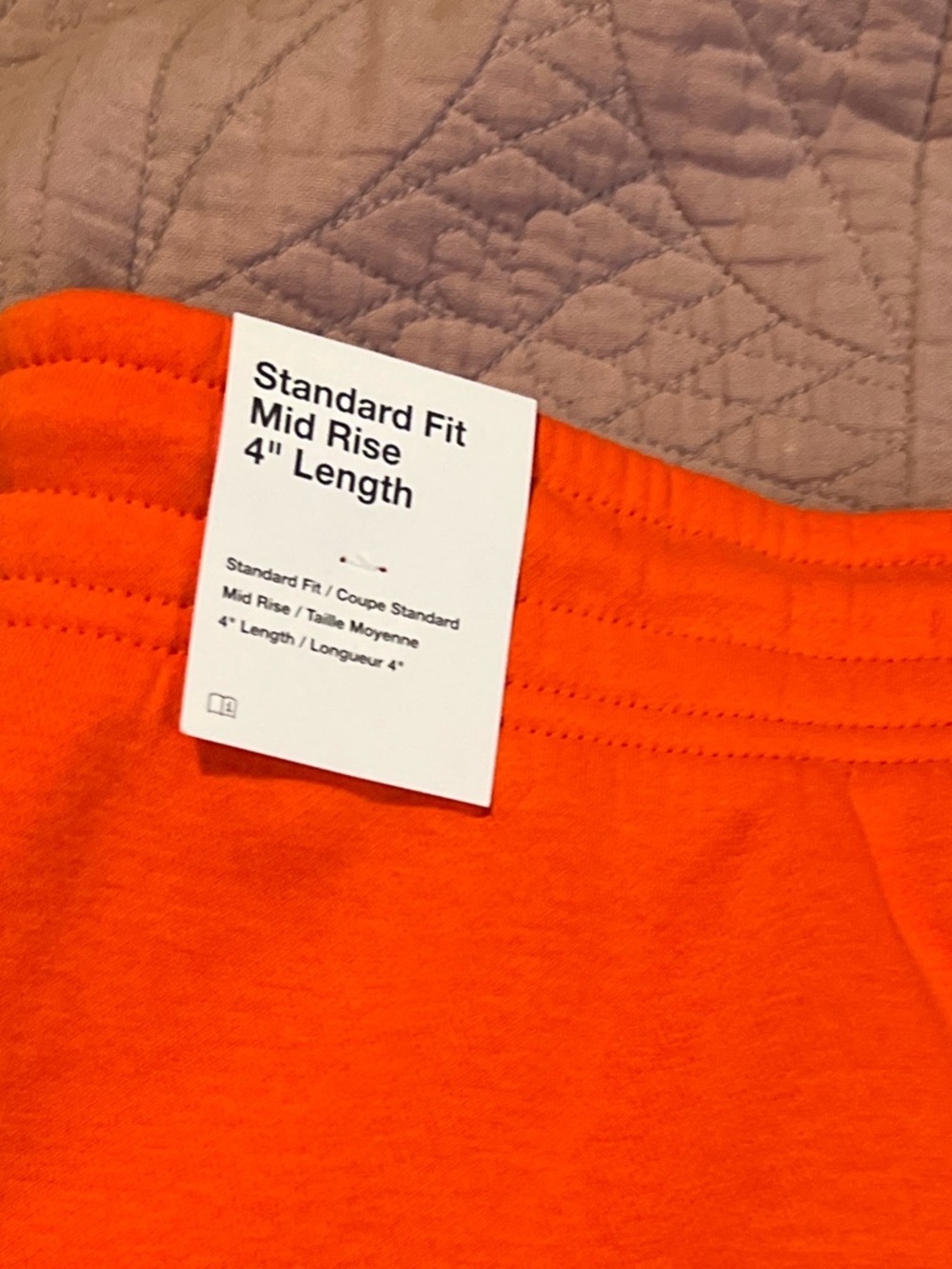 #158 NWT Nike Sportswear Club Fleece Shorts Bright Orange XL 4" Mid Rise - Picture 3 of 3